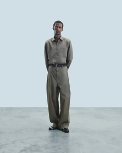 Camicia Maniche lunghe Tinta unita Ricamo