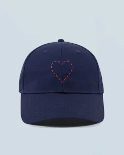 Cappellino con Visiera curva Cuore ricamato