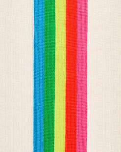 Felpa-maglione con Zip Banda multicolore