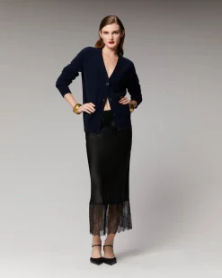 Gonna Midi Cut-out Pizzo