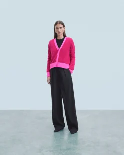 Maglione Cardigan Bicolore Leger