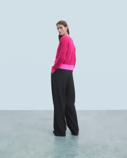 Maglione Cardigan Bicolore Leger