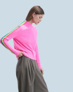 Maglione Collo a lupetto Fasce per maniche Multico Leger