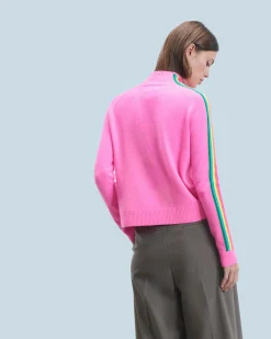 Maglione Collo a lupetto Fasce per maniche Multico Leger