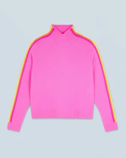 Maglione Collo a lupetto Fasce per maniche Multico Leger