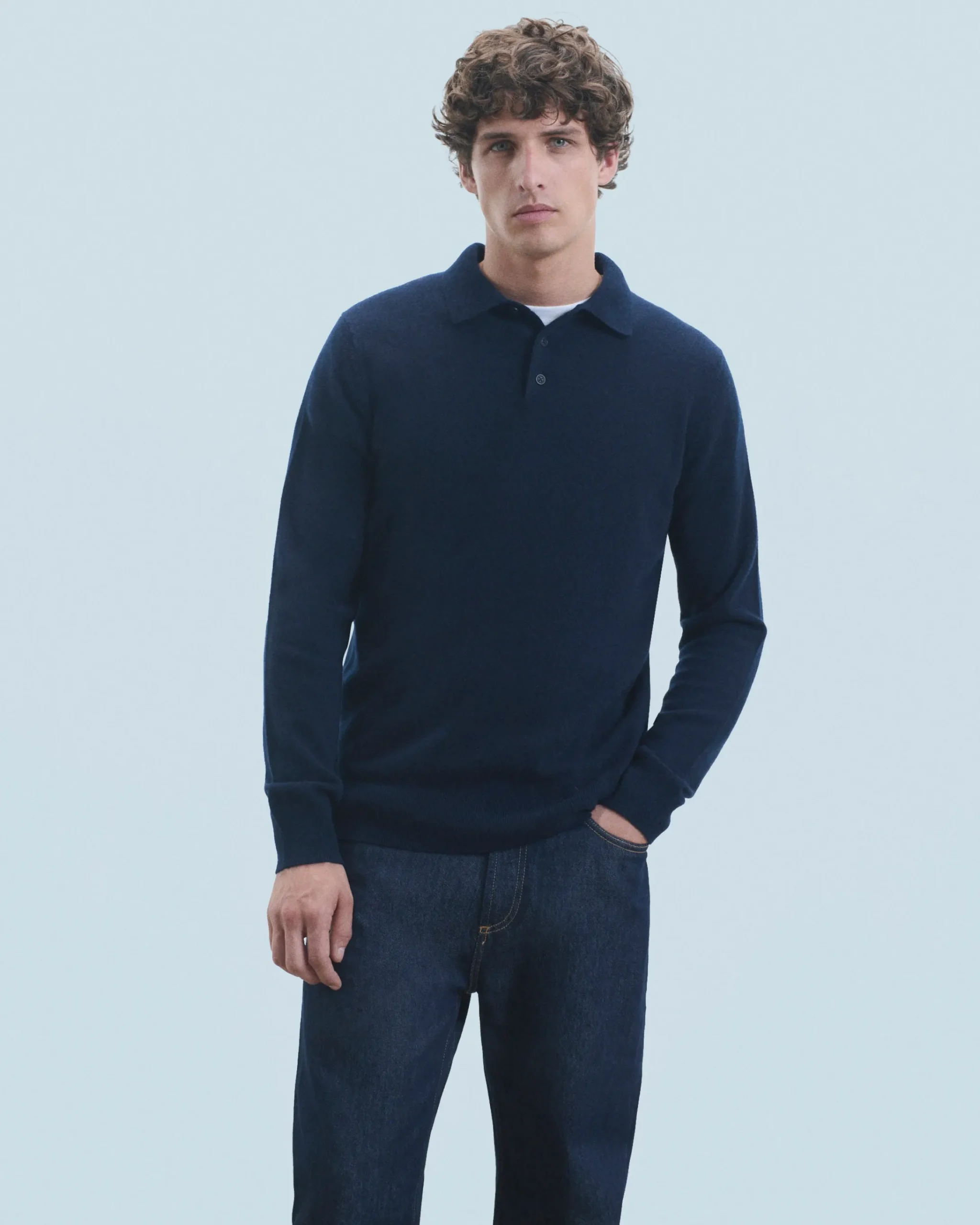 Maglione Collo a polo Basic