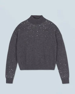 Maglione Collo alto con Strass Leggero