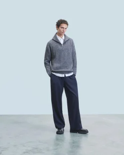 Maglione Collo alto con Zip