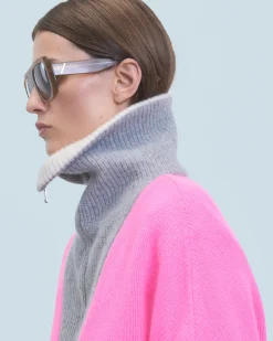 Maglione Collo alto con zip Tricolore