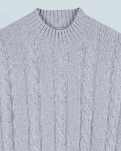 Maglione Collo alto Corto con Trecce