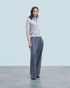 Maglione con Cappuccio Bande maniche Multicolori Leggero