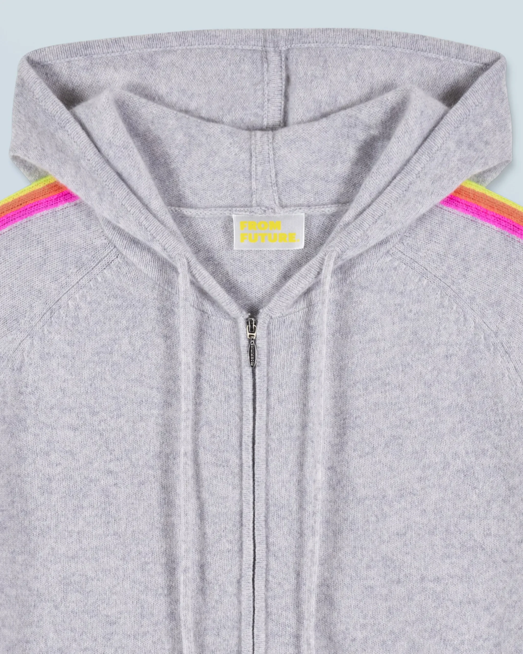 Maglione con Cappuccio Bande maniche Multicolori Leggero