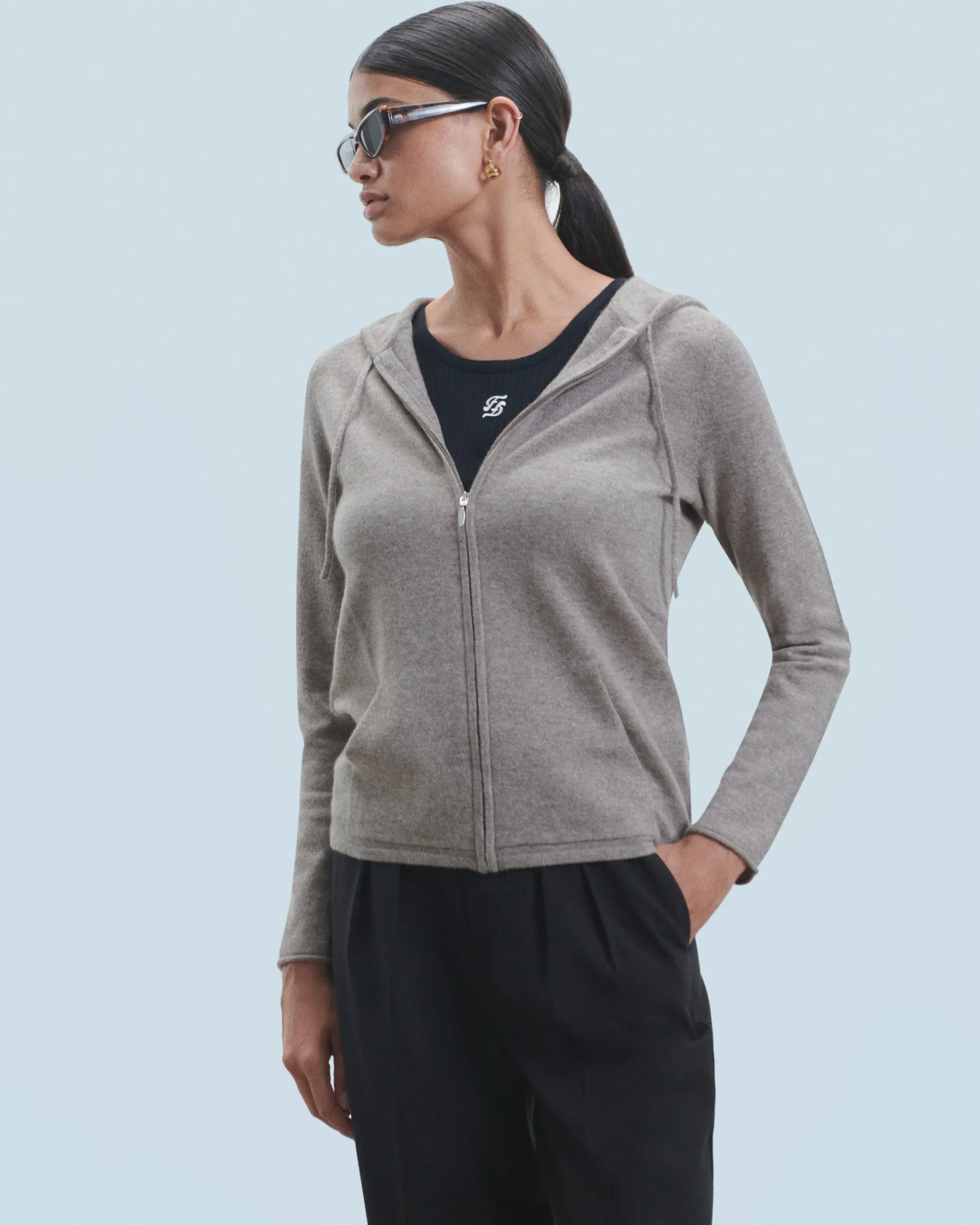 Maglione con Cappuccio e Zip