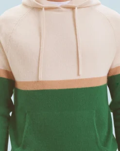 Maglione Felpa con cappuccio Color Block