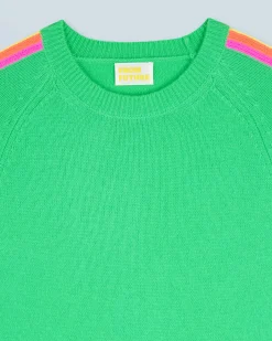 Maglione Girocollo Fasce manica Multico