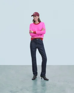 Maglione Girocollo Luce a contrasto bicolore