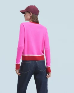 Maglione Girocollo Luce a contrasto bicolore