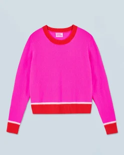 Maglione Girocollo Luce a contrasto bicolore