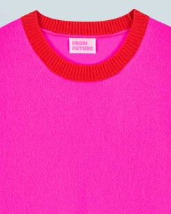 Maglione Girocollo Luce a contrasto bicolore