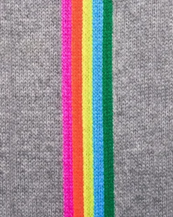 Maglione Scollo tondo Bande maniche Multicolori