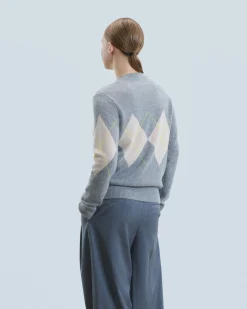 Maglione Scollo tondo con Motivo losanghe