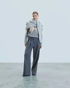 Maglione Scollo tondo con Motivo losanghe