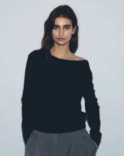 Maglione Scollo tondo Schiena scoperta con Bottoni