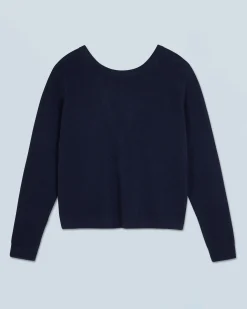 Maglione Scollo tondo Schiena scoperta con Bottoni