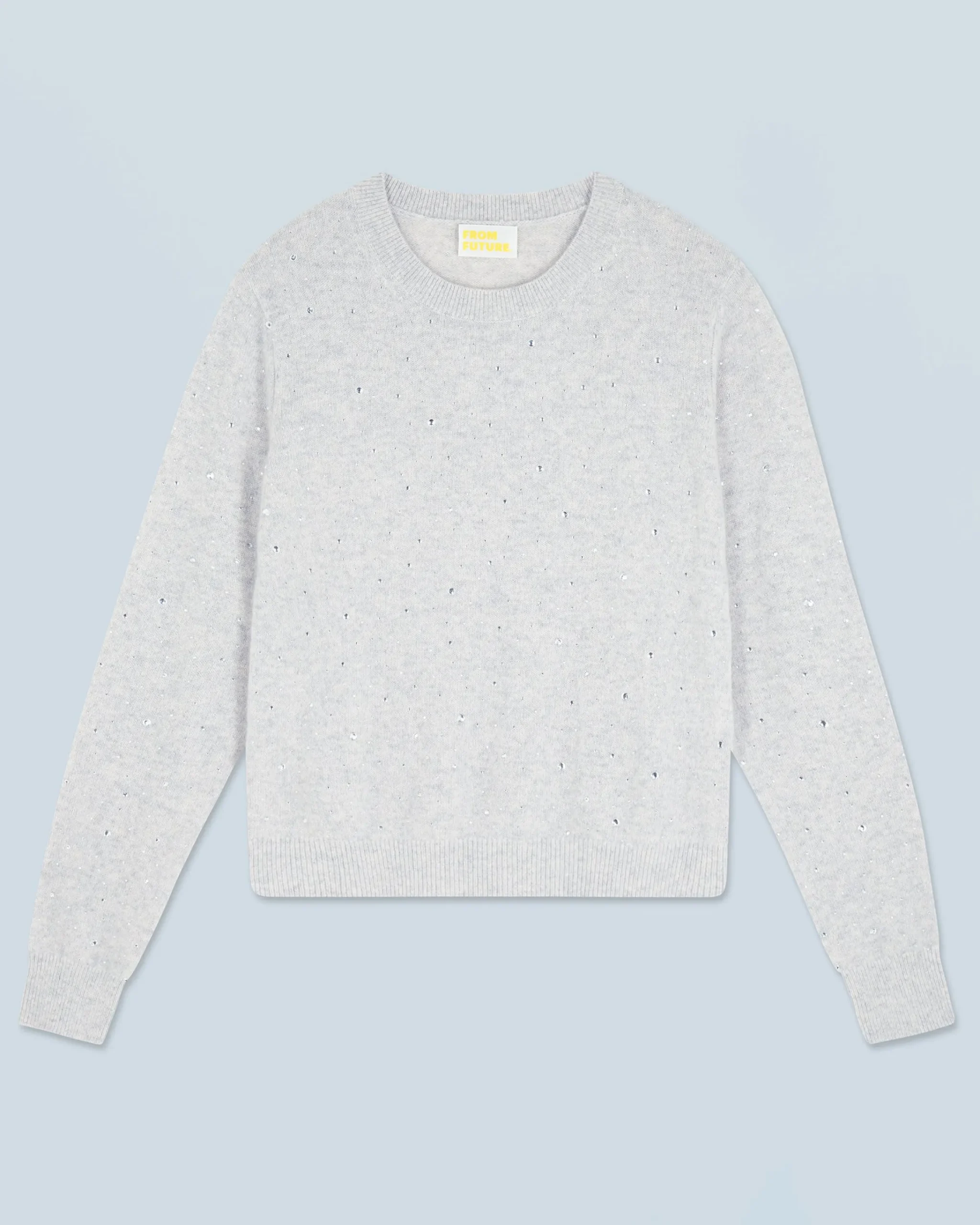 Maglione Scollo tondo Strass all over Leggero