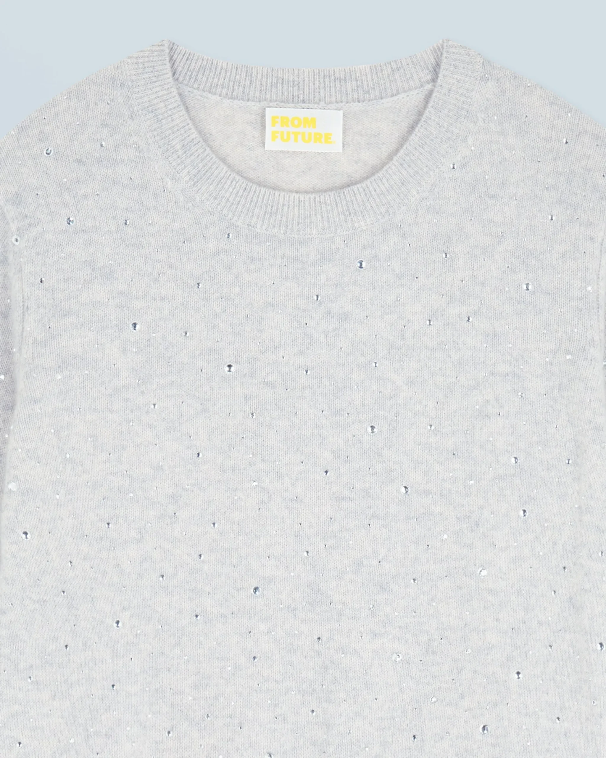 Maglione Scollo tondo Strass all over Leggero