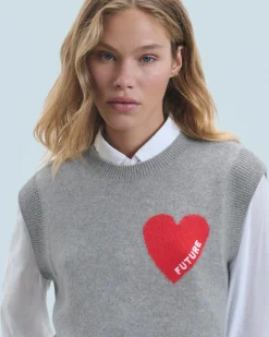Maglione Senza maniche Cuore Leggero