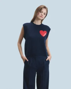 Maglione Senza maniche Cuore Leggero