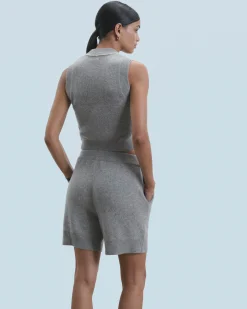 Maglione Senza maniche Perle sulla scollatura