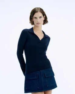 Maglioni Collo a polo a Coste Gioiello