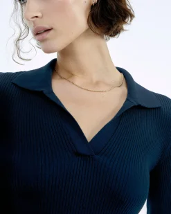 Maglioni Collo a polo a Coste Gioiello