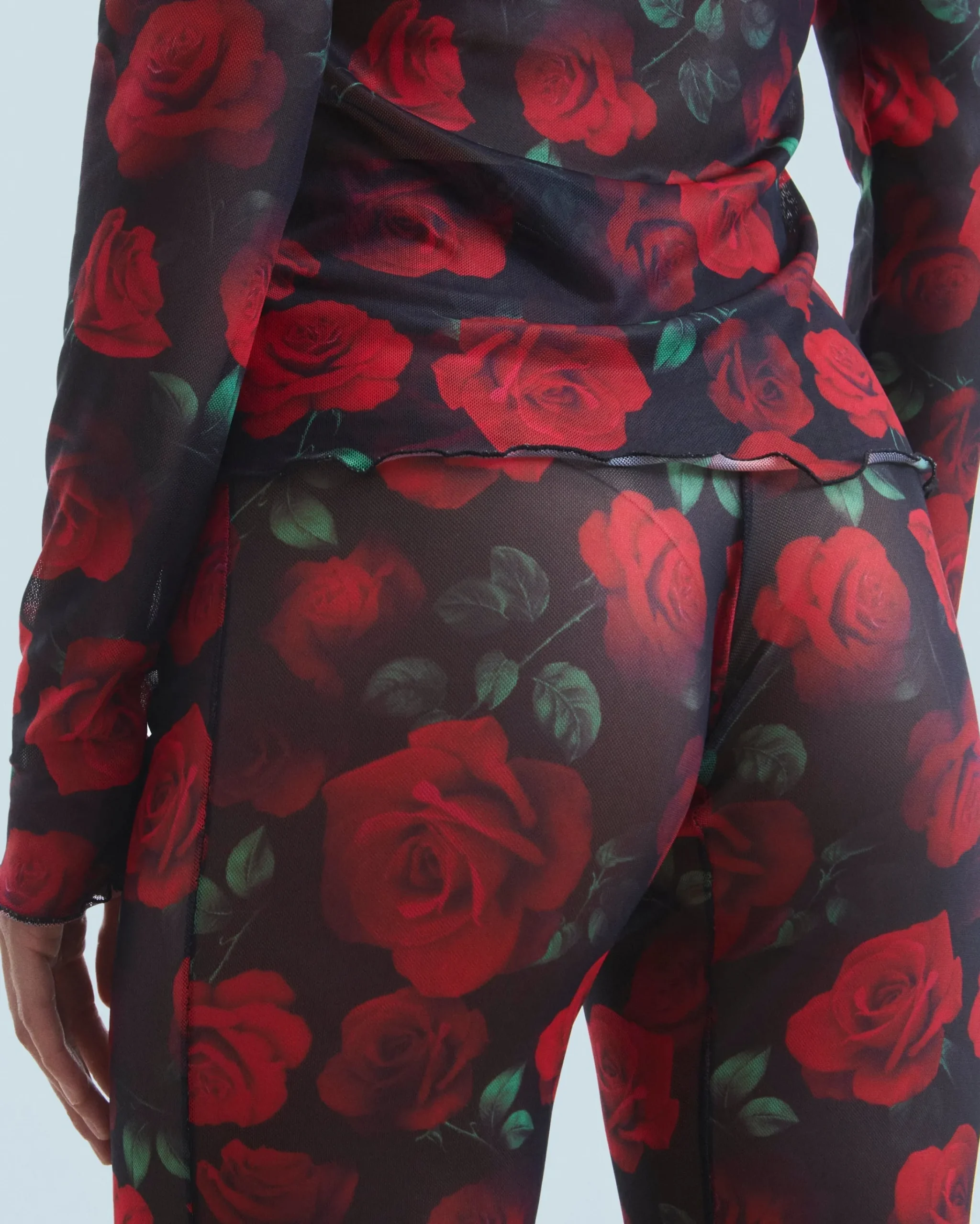 Pantaloni Flare Mesh