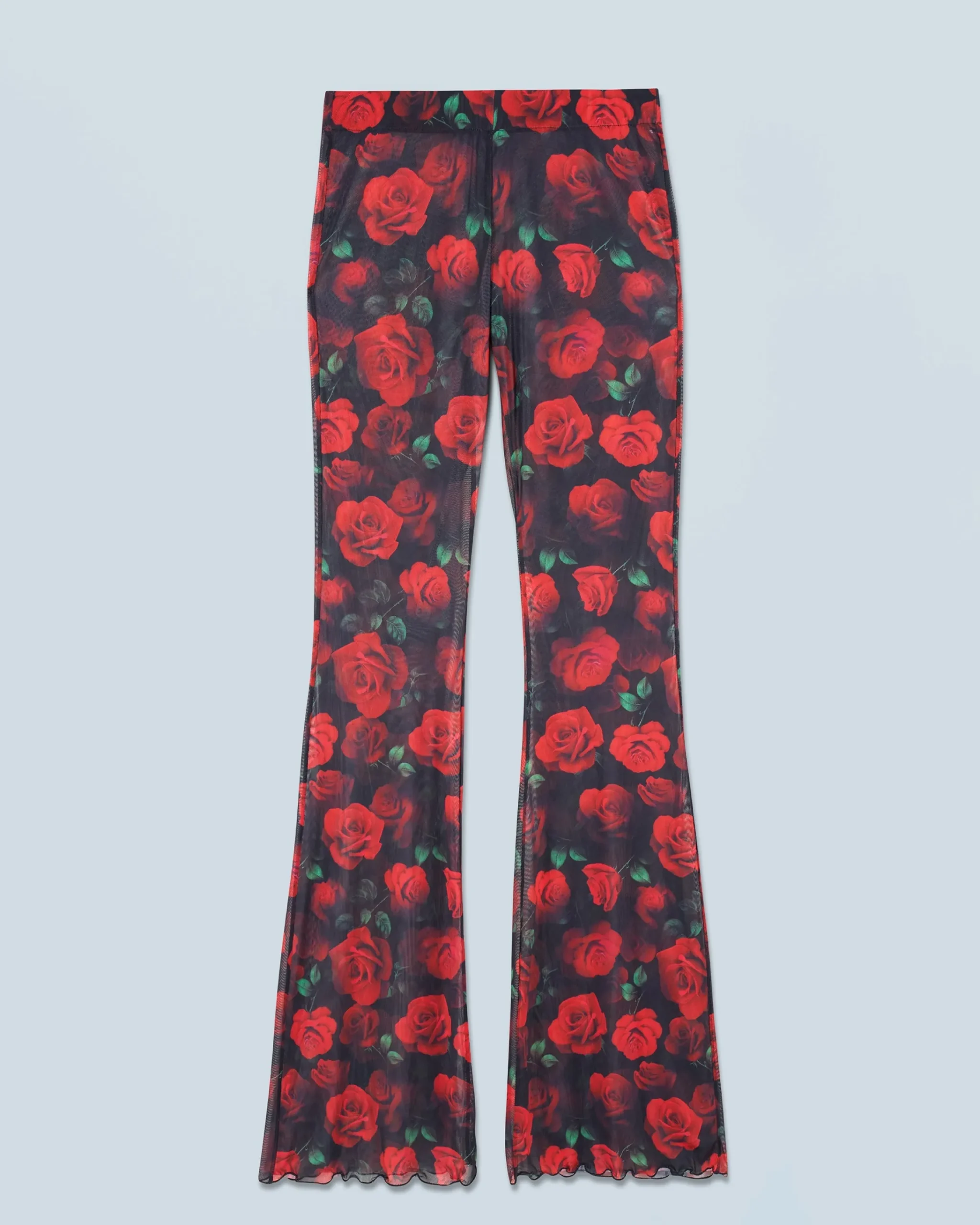 Pantaloni Flare Mesh