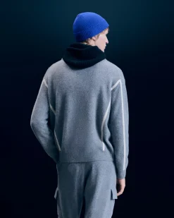 Pullover Collo alto con Zip Bande