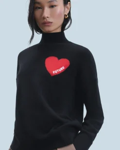 Pullover Collo alto Cuore Leggero