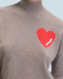 Pullover Collo alto Cuore Leggero