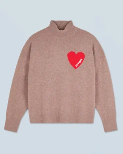 Pullover Collo alto Cuore Leggero