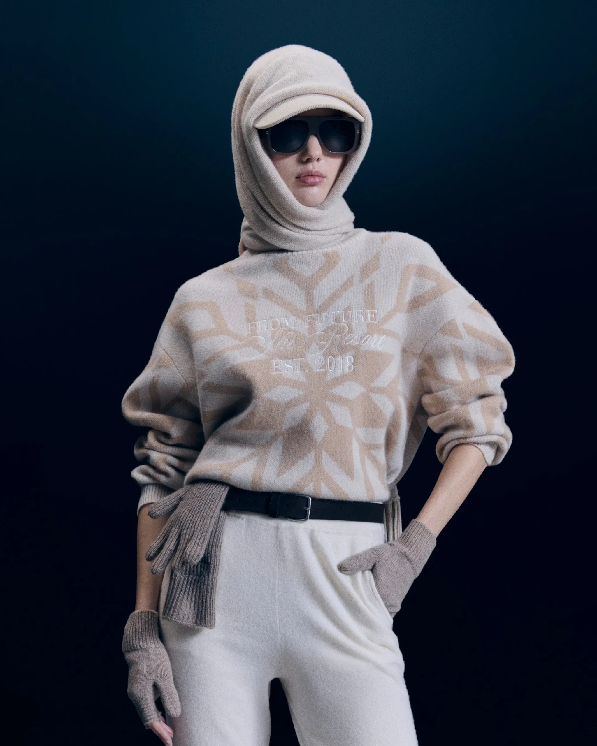 Pullover Collo dolcevita Fiocchi di neve