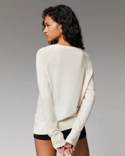 Pullover Scollo a V Oversize Leggero