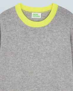 Pullover Scollo tondo Bicolore Leggero