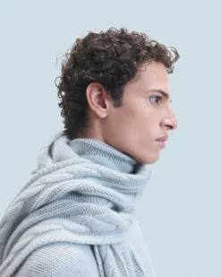 Sciarpa con frange A Maglia a trecce