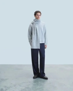 Sciarpa con frange A Maglia a trecce