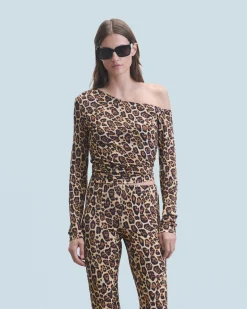 Top asimmetrico in jersey