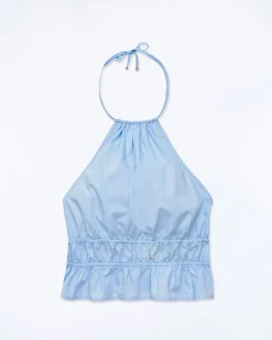 Top con Spallina Popeline