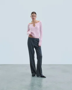 Top Maniche lunghe in Cashmere spazzolato