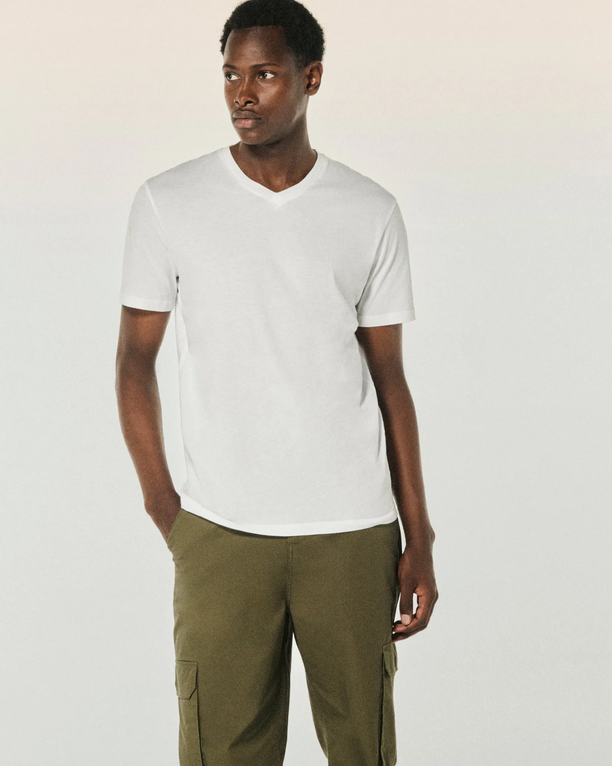 T-shirt Scollo a V Maniche corte